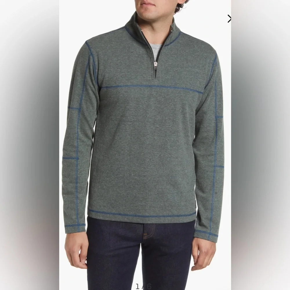 vintage 1946 Men's Heathered Stretch Rib Knit. Men’s Large